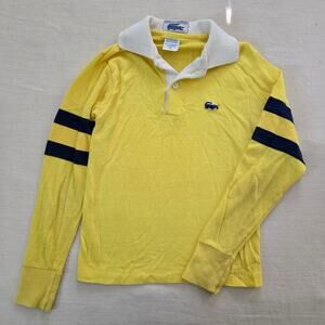 Vintage Lacoste Yellow Long Sleeve Shirt kids 6/7